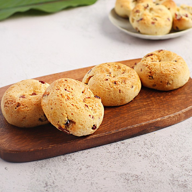 [엣홈045] 크랜베리스콘 60g 15개입 4팩 (1박스) 냉동생지, 15개