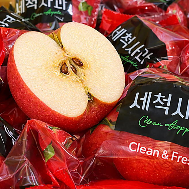 초특가 당도선별 아삭달콤 간편한 세척사과, 1박스, 5kg