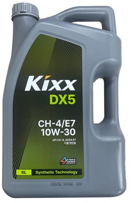 KIXX DX5 10W30 6L 디젤 엔진오일, 1개