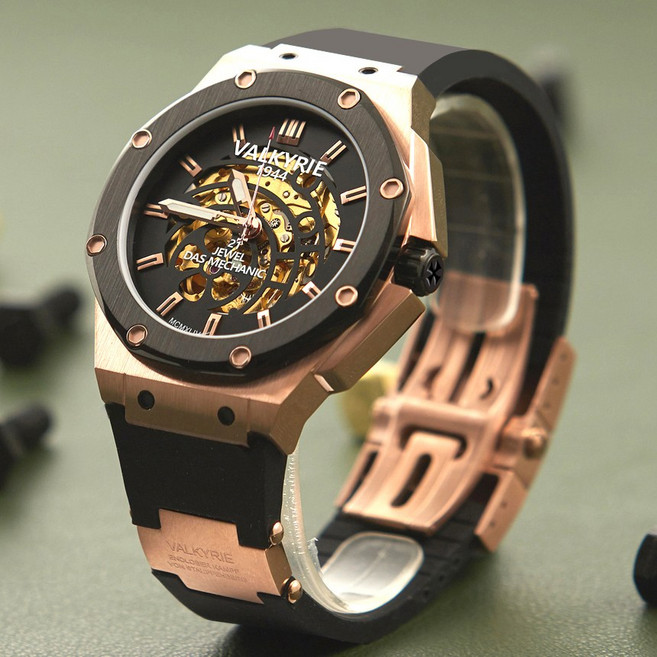발키리 [신상] 다스 메카닉 VALKYRIE DAS MECHANIC V-7077GBB (오토매틱) + 실리콘밴드 + 유리워치와인더 옵션