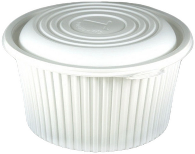 T270 탕용기 왕대 6500ml PP 270파이 140(H) 세트 흰색 100개