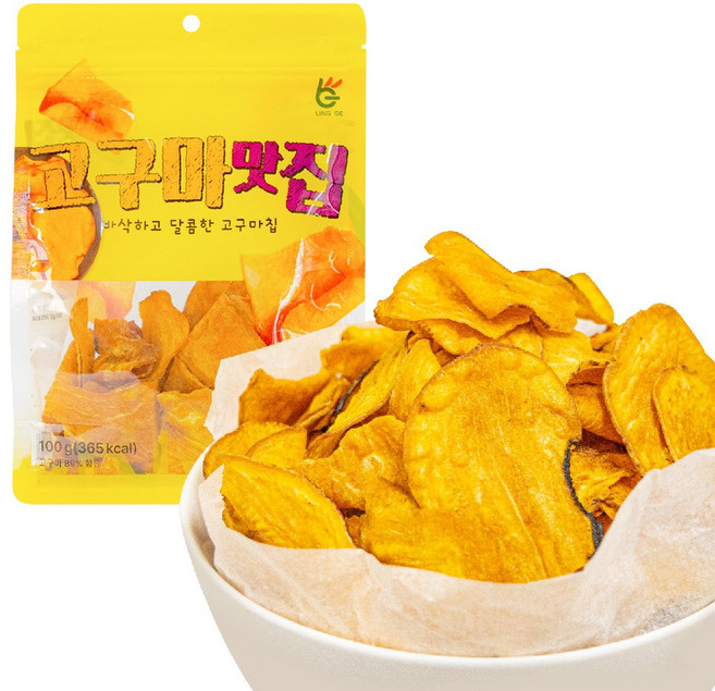 고구마맛집 바삭하고 달콤한 고구마칩, 100g, 4개