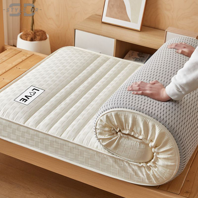 스타일닥터 라텍스 매트리스 하드 면 매트리스 가정용 다다미 기숙사 위아래 매트리스, 유백색