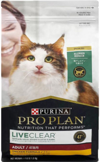 (프로플랜 정품) 리브클리어 어덜트 성묘 고양이 사료 1.5kg, 1개