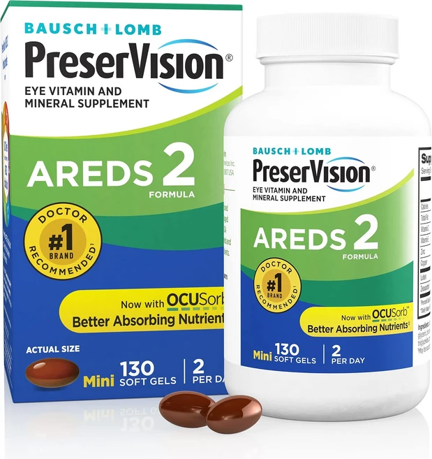 PreserVision AREDS 2 눈 비타민 루테인 및 제아잔틴 보충제(비타민 C 비타민 E 아연 및 구리 함유) 130 소프트젤(미니젤), PreserVisionAREDS2눈비타민루테인및제아잔틴, 1개 - 쿠팡