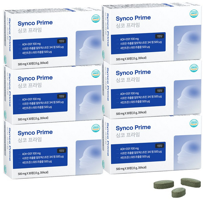 싱코 프라임 500mg, 6개, 30정