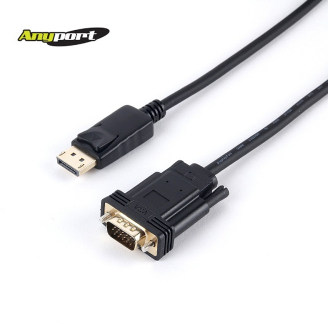 (Anyport) DisplayPort 1.1 to RGB(VGA) 변환케이블 락킹 커넥터 AP-DPVGA010 (1m), 1개