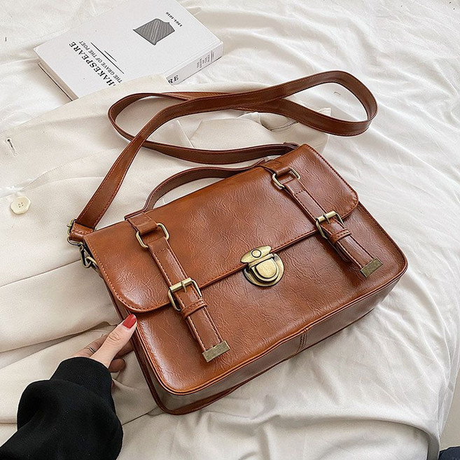 노트북 학교 파우치 일본 사첼백 학생 여성 빈티지 스쿨백 복고 레트로 가방 서류