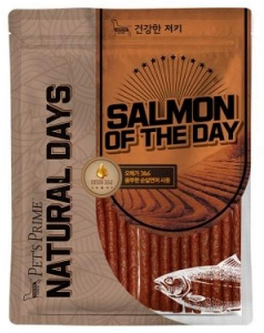 야외 산책용 간편 연어맛 기호성 애견 간식 스틱, 100g, 1개, 연어