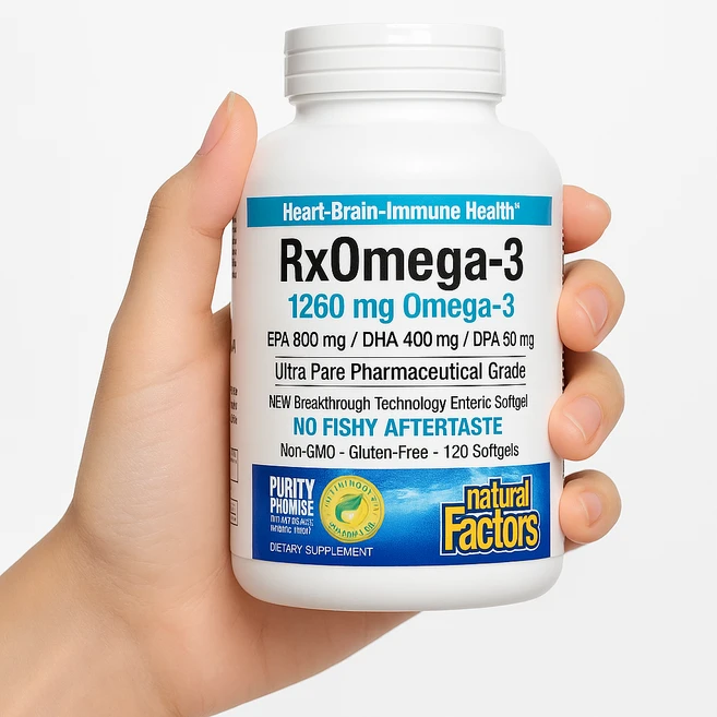 네추럴팩터스 rTG Rx 오메가 3 1260mg 소프트젤 120정 EPA 800mg DHA 400mg / 해외직구 미국정품, 1개 - 쿠팡