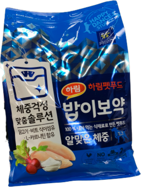하림펫푸드밥이보약 강아지 기능성 사료, 다이어트(체중감소), 2kg, 2개