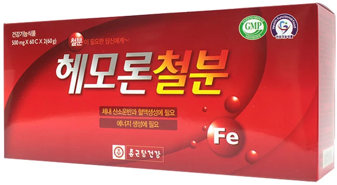 종근당건강 헤모론철분, 60정, 2개 - 쿠팡