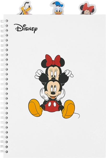 디즈니 인덱스 스프링 필기 노트 미키와친구들 캐릭터 스쿨룩스 마켓스쿨 공책 과목, 1개