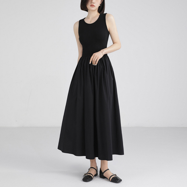 희야홈 여성 민소매 나시 롱 원피스