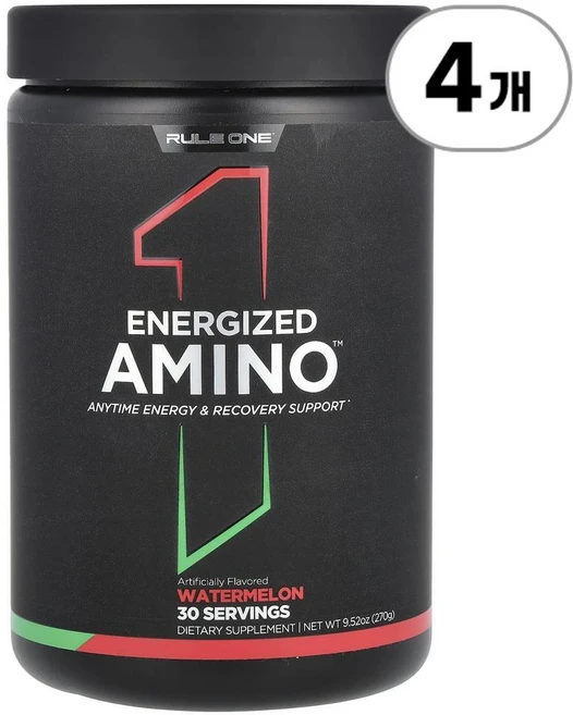 룰원 프로틴 에너자이즈드 아미노 수박맛 Rule One Proteins Energized Amino Watermelon 270g, 4개 - 쿠팡