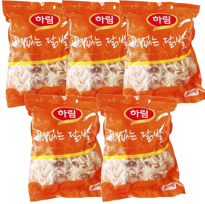 하림 뼈없는닭발(냉동) 1kg 5봉, 5개