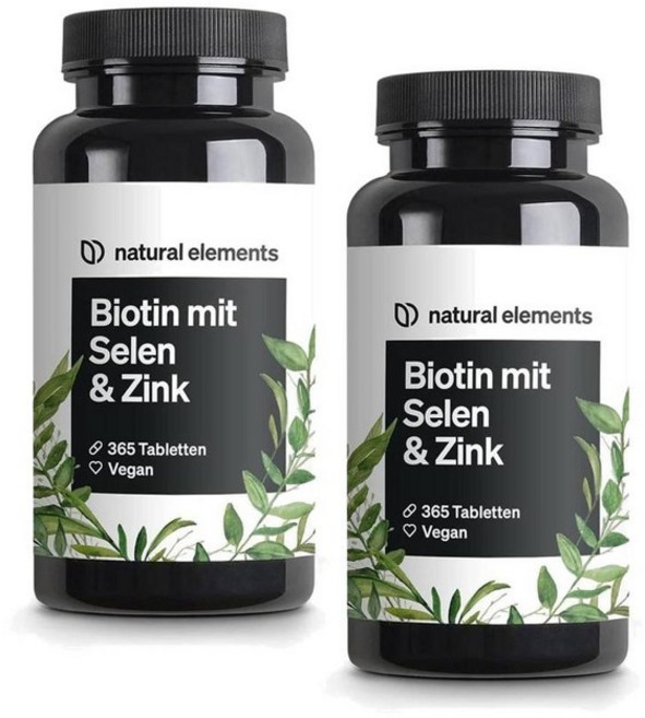 Natural Elements 독일산 내추럴 엘러먼츠 비오틴 셀레늄 아연 365정 2개