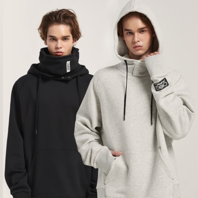 쉴드 남성 헤어리 플리스 후디 & 넥워머