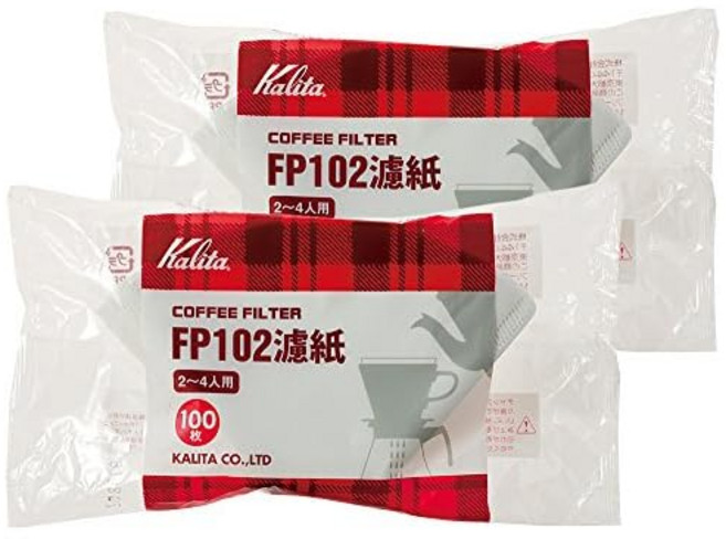 칼리타 Kalita 맛을 이끌어내다 커피 종이 거름망 사다리꼴 24인용 FP102 여과지 200장 100×2 화이트 #13127 아웃도어 다방 앤티크 결혼 축하 생일 환갑 퇴직