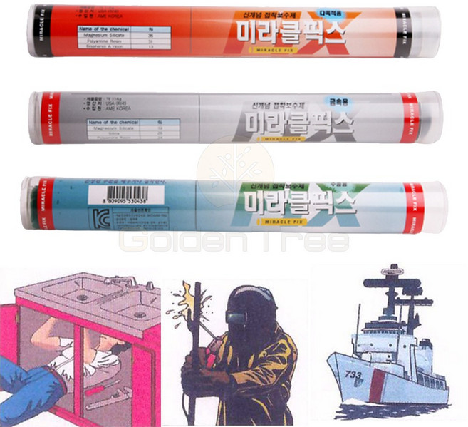 골든트리 미라클픽스 스틱형 접착 보수제 다목적용 수중용 금속용 접착제 보수제 에폭시접착제, 114g, 1개