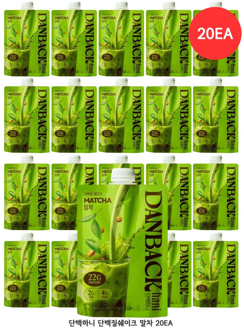 [정품] 단백하니 단백질쉐이크 말차 40g 10EA, 20개