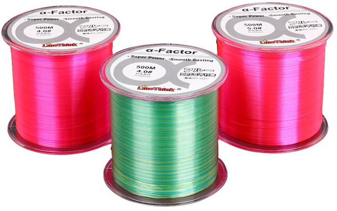 레저킹 아이언 대물 나일론 낚시줄 원줄 500M, 핑크