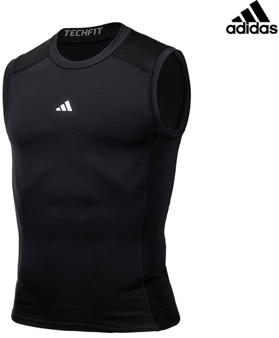 아디다스 테크핏 슬리브리스 민소매티 JE6694 헬스 운동 언더레이어