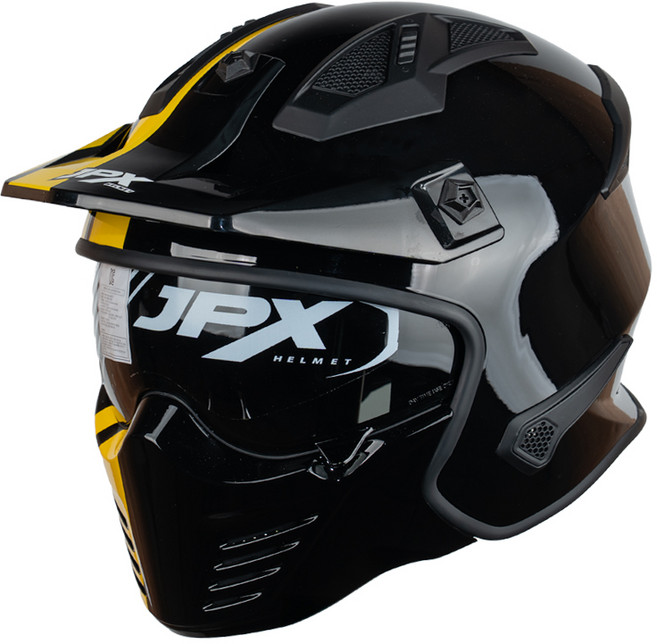 JPX 헬멧 MX-726R 오픈페이스 풀페이스 바이크 오토바이 모듈러 DOT ECE, 12.MX 04 옐로우