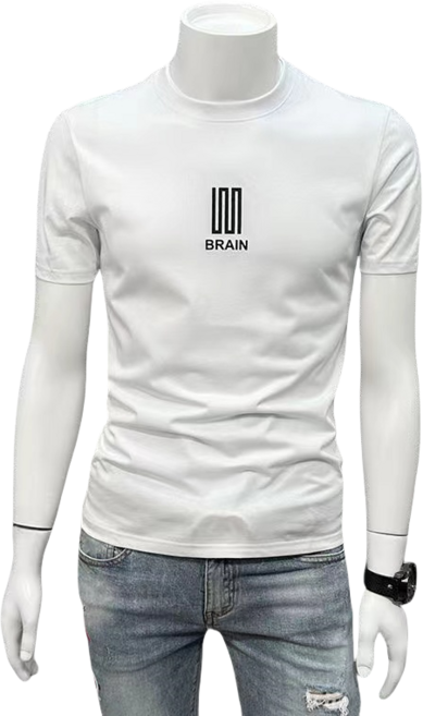 십전십미 레터링 반팔티 남자 여름 캐주얼 라운드 반팔 티셔츠