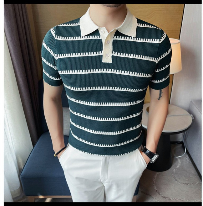 DA1588남자 봄 여름 가을 고퀄 코튼 면혼방 니트 린넨 카라넥 POLO 반팔 단추 와플 스트라이프 줄무늬 패턴 티셔츠 티 캐주얼 소프트 데일리룩