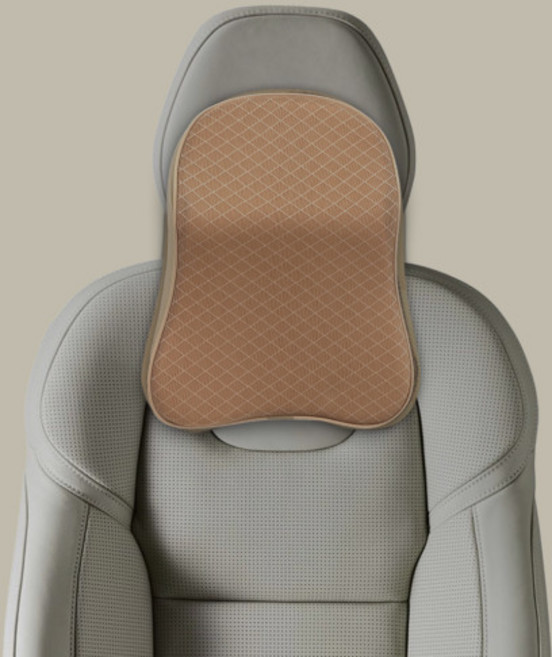 일백 차량용 목쿠션 2개 메모리폼 헤드레스트 벤츠 bmw, 목쿠션 베이지1+1