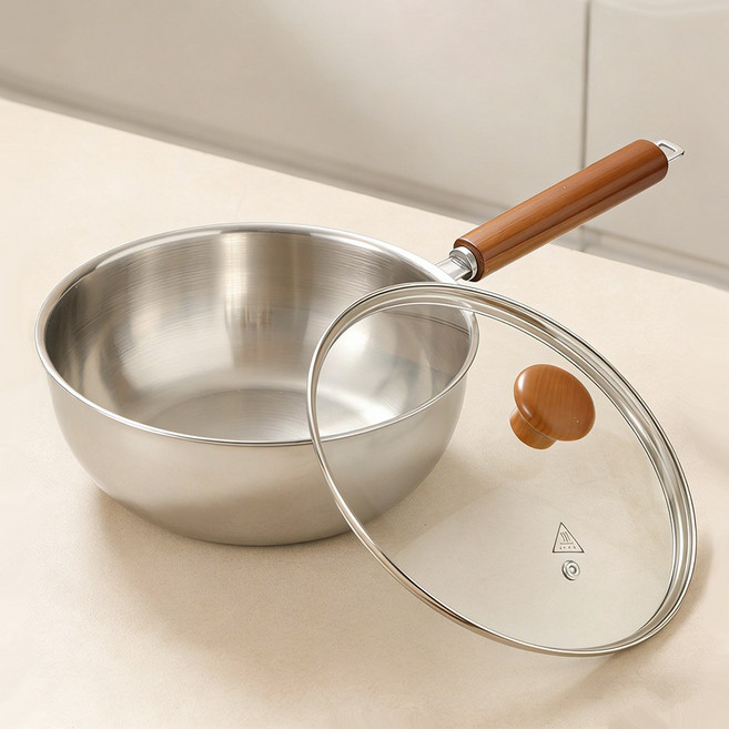 CookNest IH 통3중 316 스텐 궁중팬 인덕션 멀티팟 편수 냄비, 1개, 은색, 24cm