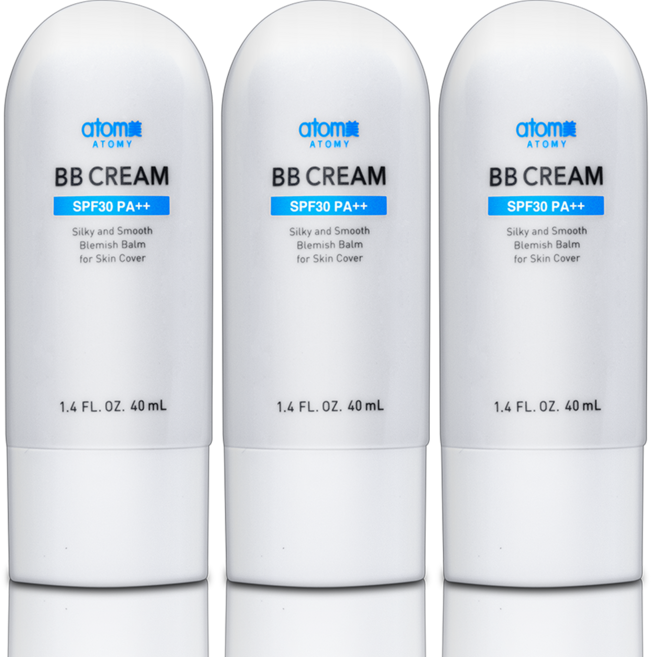 1+1+1 애터미 프리미엄 비비크림 SPF30 PA++ 잡티 커버와 자외선 차단, 단일색, 3개, 40ml