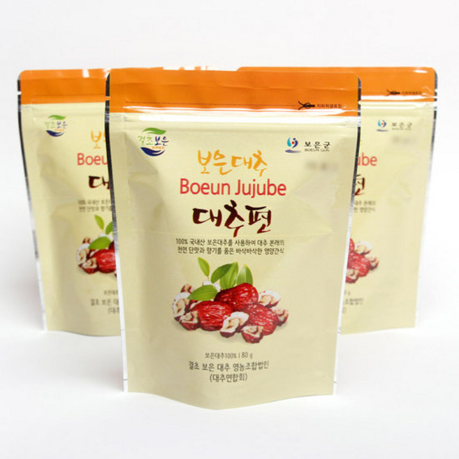 [양지촌농원] 충북 보은 대추편 80g 대추칩 대추과자, 1개