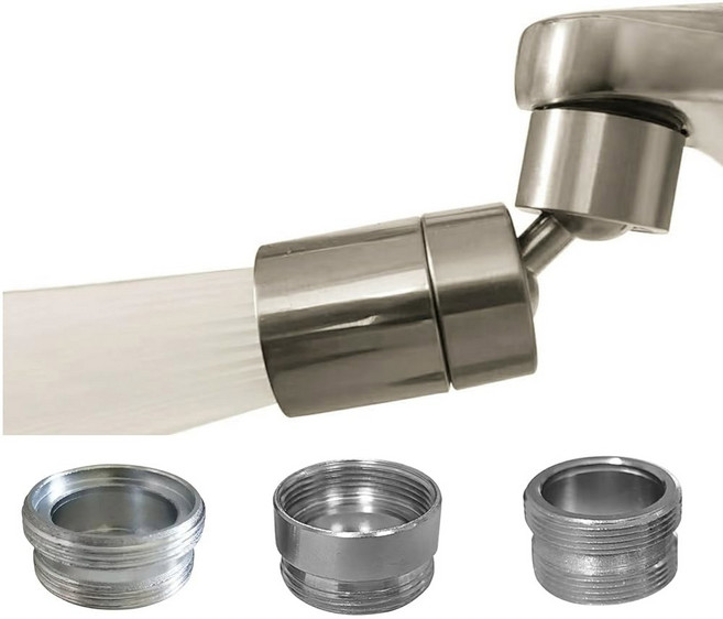 회전 수도꼭지 에어레이터 익스텐더 노즐 수도꼭지 어댑터 범용 스플래시 필터 주방 탭 익스텐션 주방 및 욕실 싱크대 수도꼭지 교체 브러시드 니켈 80 3 황동 어댑터, 4 Brushed Nickel 80 +3 brass a, 1개