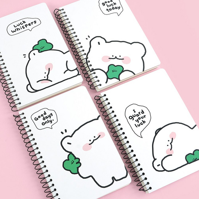 쫑긋곰 원링노트, 1개, 4종 1세트