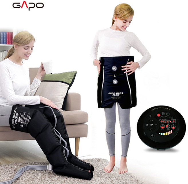 가포멀티5 블랙 공기압 마사지기 다리+허리세트(본체+다리커프+허리커프), 상세페이지 참조, 상세페이지 참조
