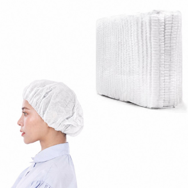 일회용 부직포 위생모 머리카락 차단 통기성 헤어캡 대용량 100개입, 화이트, 1개
