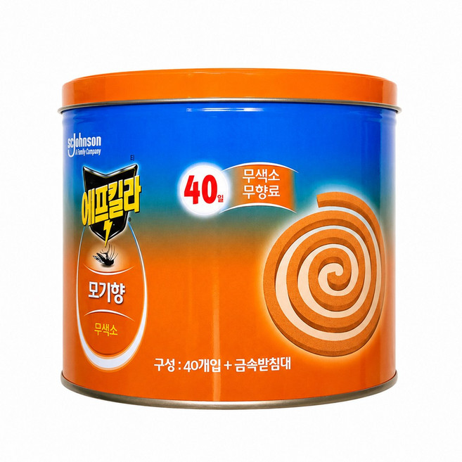 에프킬라 모기향 무향 40개입 캠핑 야외 모기약, 1개
