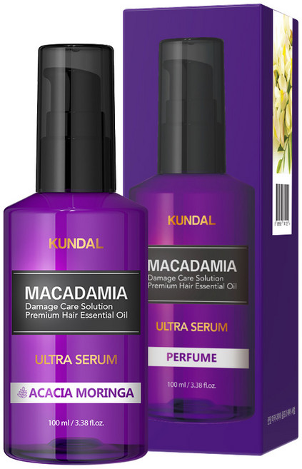 쿤달 마카다미아 울트라 헤어 세럼 아카시아 모링가향, 100ml, 3개