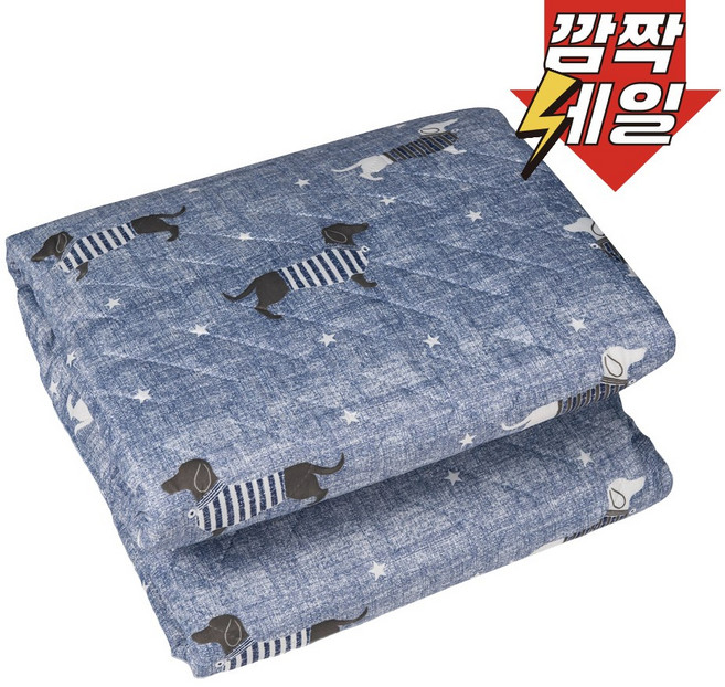 한일의료기 탄소열선 고급 전기요 보관가방 포함, 블루(동물)_대(135x180cm)