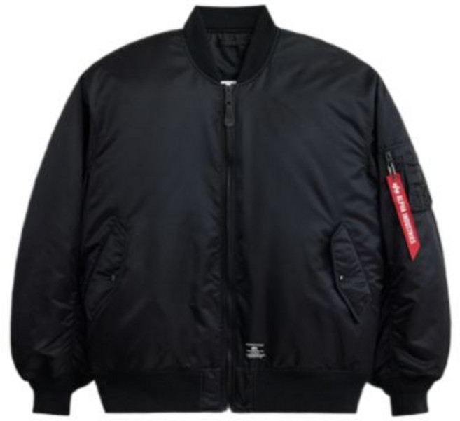알파인더스트리 ALPHA INDUSTRIES MA-1 블러드칫 플라이트 자켓 블랙 매장정품 193017