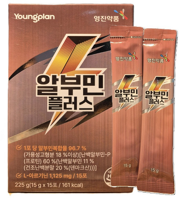 영플랜 영진약품 알부민 플러스 15p, 15g, 15개