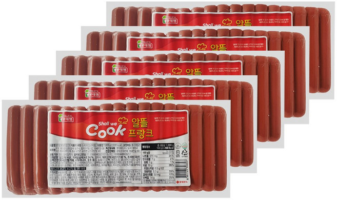 롯데푸드 알뜰 프랑크 1kg 5개