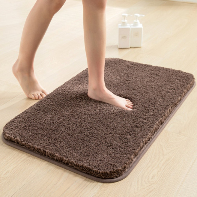 라라홀릭 빨아쓰는 두꺼운 욕실 발매트, 초코브라운