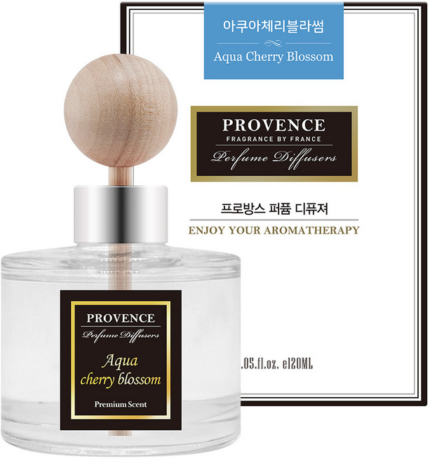 더허브샵 프로방스 퍼퓸 차량용 디퓨저 120ml, 아쿠아 체리블라썸향, 3개