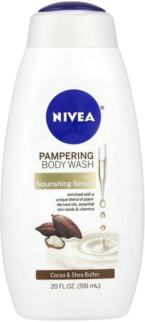 특별한효과 Nivea 팸퍼링 바디 워시 코코아 & 시어버터 591ml(20fl oz) 곧일시품절됩니다, Nivea팸퍼링바디워시코코아시어버터591ml20floz, 1개, 591ml - 쿠팡