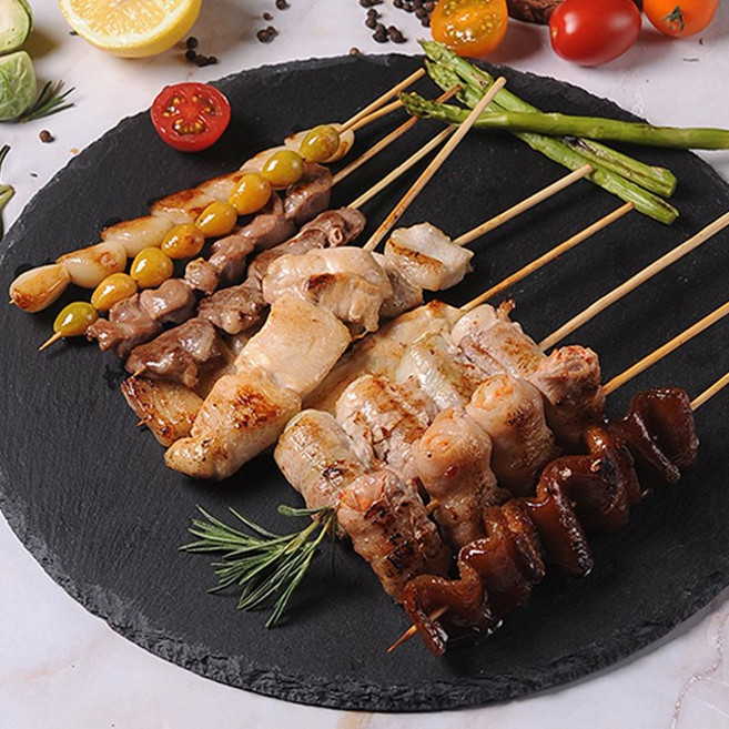 캠핑음식 수제 모듬꼬치구이 숯불 모듬꼬치10개, 400g, 1개