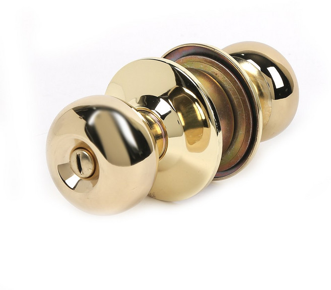 1000PB 골드 원형 방문 손잡이 문고리 실린더, 1000PB 욕실용