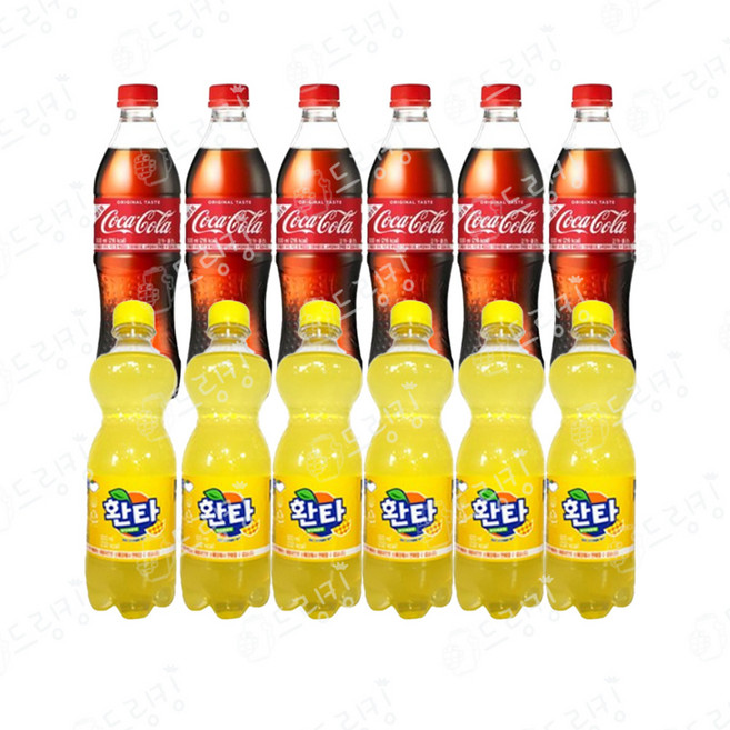 코카콜라 업소용 500ml 6입 + 환타 파인 500ml 6입, 1세트